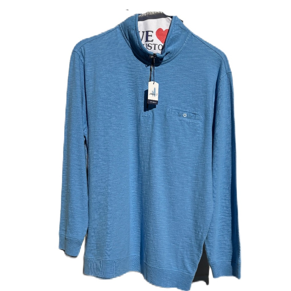 Johnnie-O Keane Quarter Zip Pullover Large Blue
